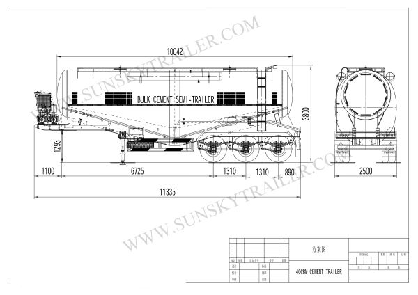 40cbm 3 axle bulk cement trailer drawing 40cbm 3 axle bulk cement trailer drawing