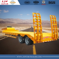 Thương hiệu Trung Quốc 2-trục 45 tấn lowbed bán trailer cho bộ tải bánh xe vận chuyển