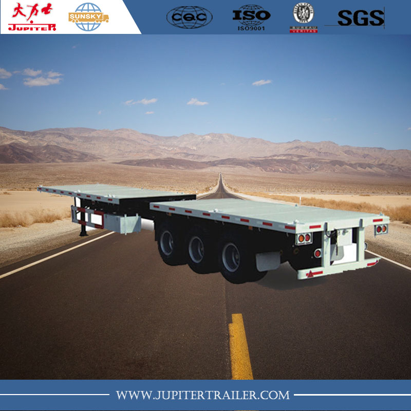 45ft 3 axle extendable Flatbed semi trailer
