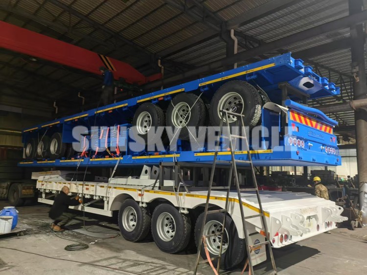 Trailer bán tải Drop Deck xuất khẩu sang Algeria