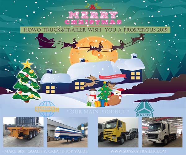 Trailer xe tải của HOWO: Chúc mừng ngày lễ & Giáng sinh vui vẻ tới tất cả bạn bè